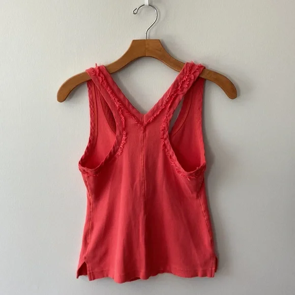 Free People We the Free Time Out Henley Tank Coral Size Small - Picture 3 of 13